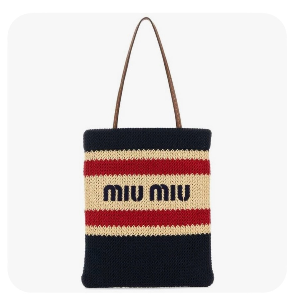 Knit crochet tote